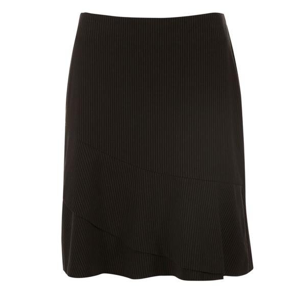 Ricki's Pinstripe Flounce Skirt (sz 10, blk & wh) - Picture 2 of 7